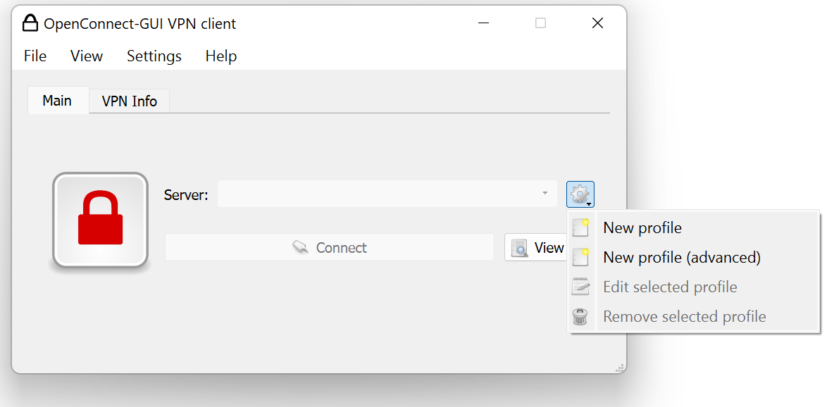 ایجاد پروفایل روی openConnect